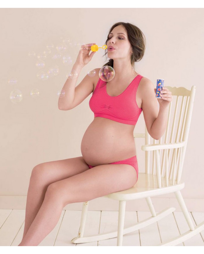 5197 • топ бесшовный для беременности с тонкими чашками, без косточек • розовый  - фото товара
