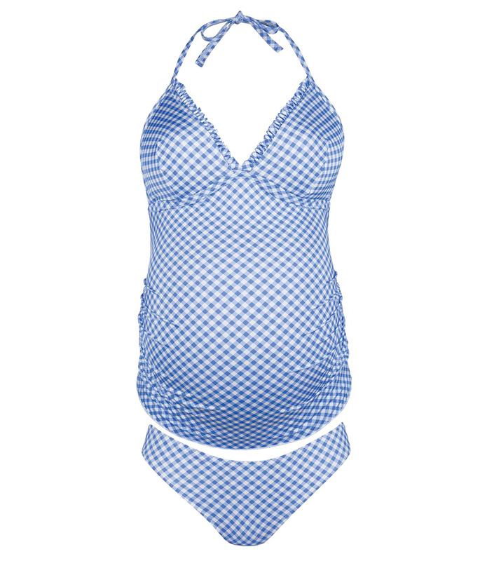 9606 L9 • купальник танкини для беременности • голубой-Фото-3